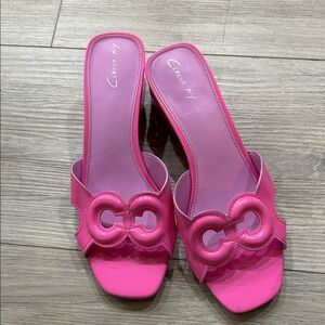 Circus by Sam Edelman Bright Pink Slide Sandals